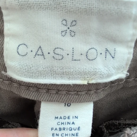 Nordstrom Caslon Khaki tan Chino Pants Size 10 - Picture 5 of 10